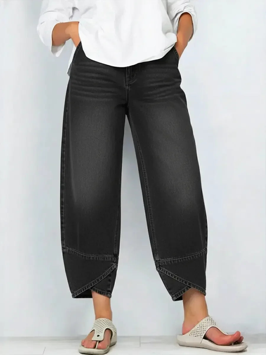 Ophelia - Cross Print Cotton Jeans