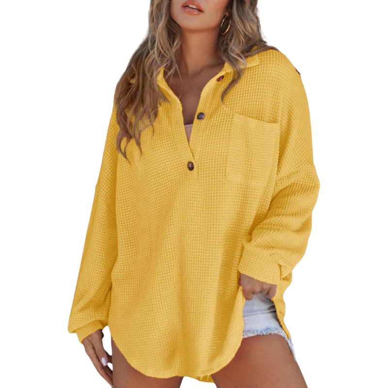 Saira – Casual Lightweight V-neck Tunic Blouse