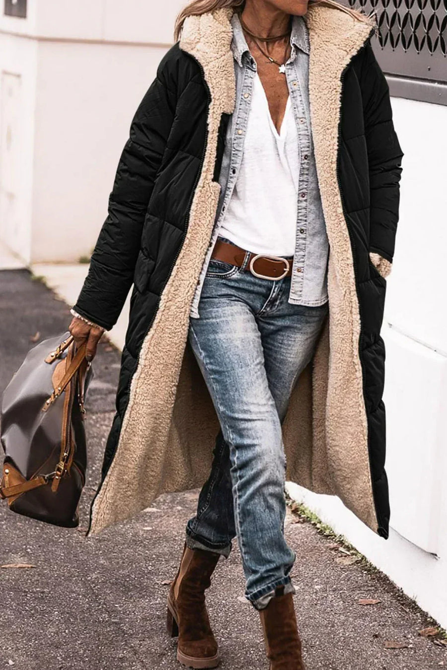 Marielle – Reversible Long Winter Jacket