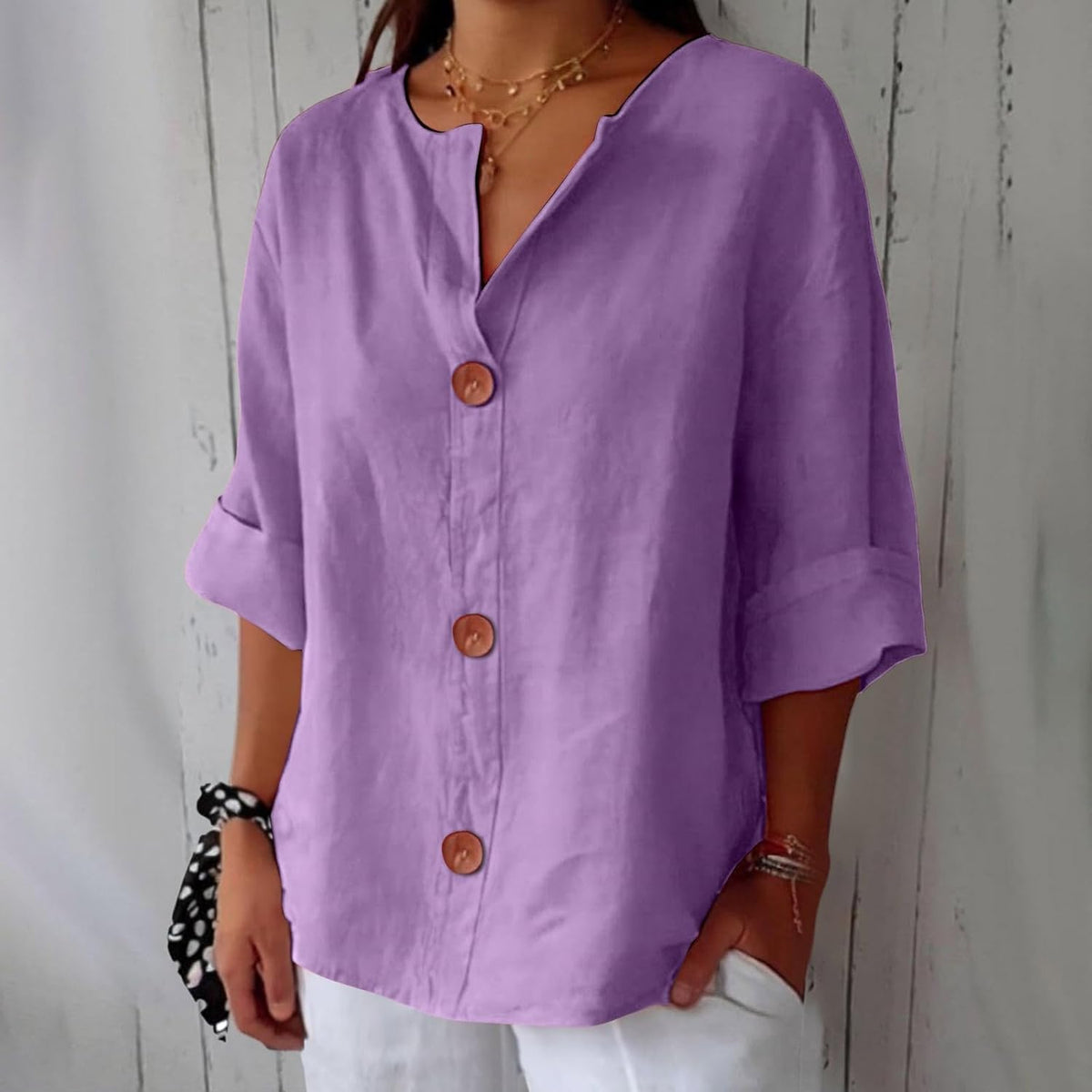 Nara – Relaxed Linen Blouse for Timeless Elegance