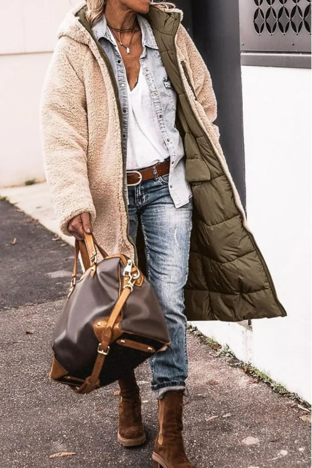 Marielle – Reversible Long Winter Jacket