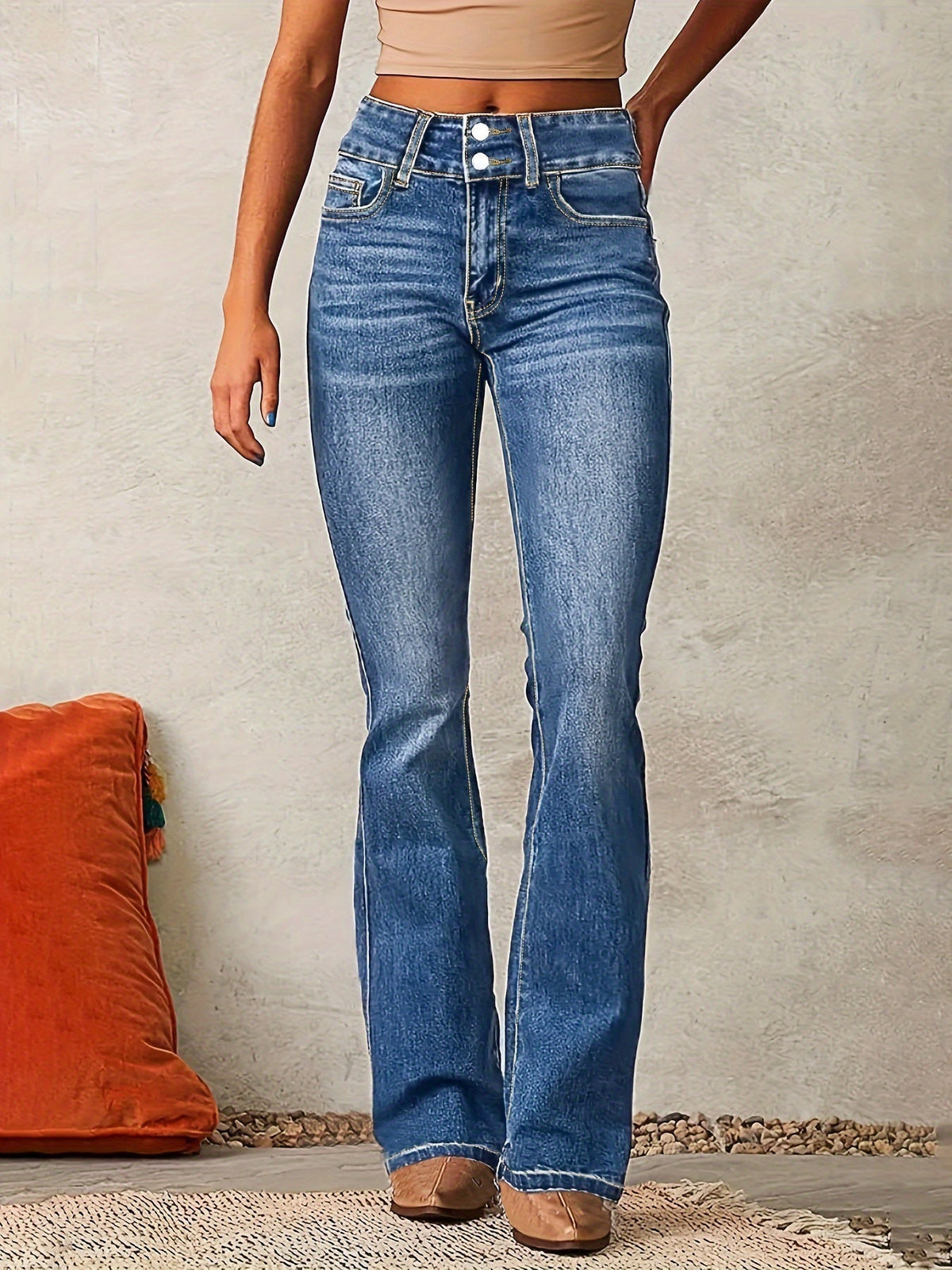 Tierra – High-Waisted Skinny Jeans with Zipper Detail