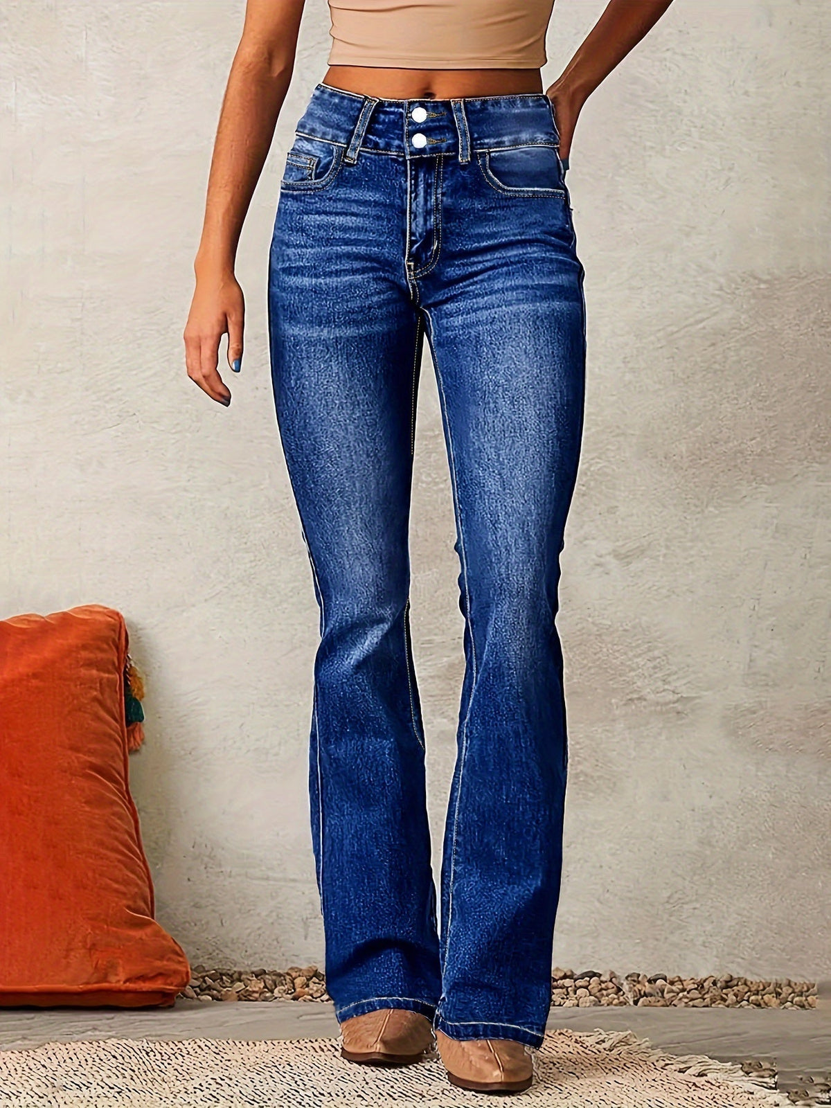 Tierra – High-Waisted Skinny Jeans with Zipper Detail